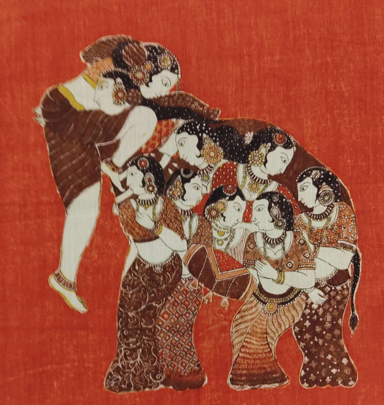 Coposite Elephant – Nayaka Kalamkari